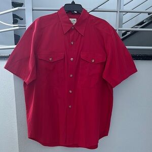 TravelSmith Red Casual Button Down Shirt size L